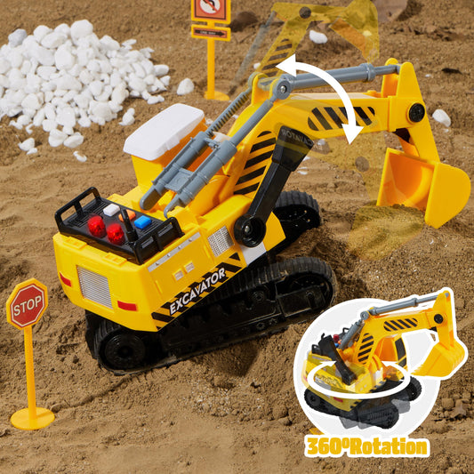 JOYIN 3Pack Dump Truck in action for sturdy outdoor dirt and sand play.