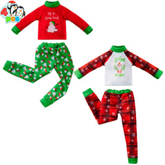 JOYIN four-piece elf sweaters for dolls, perfect for festive display.