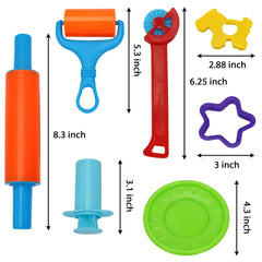 JOYIN 44-piece clay tools set bright colors enhance creativity and play.