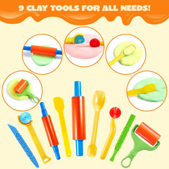 JOYIN 44-piece clay tools set heart and star extruder adds playful shapes for projects.