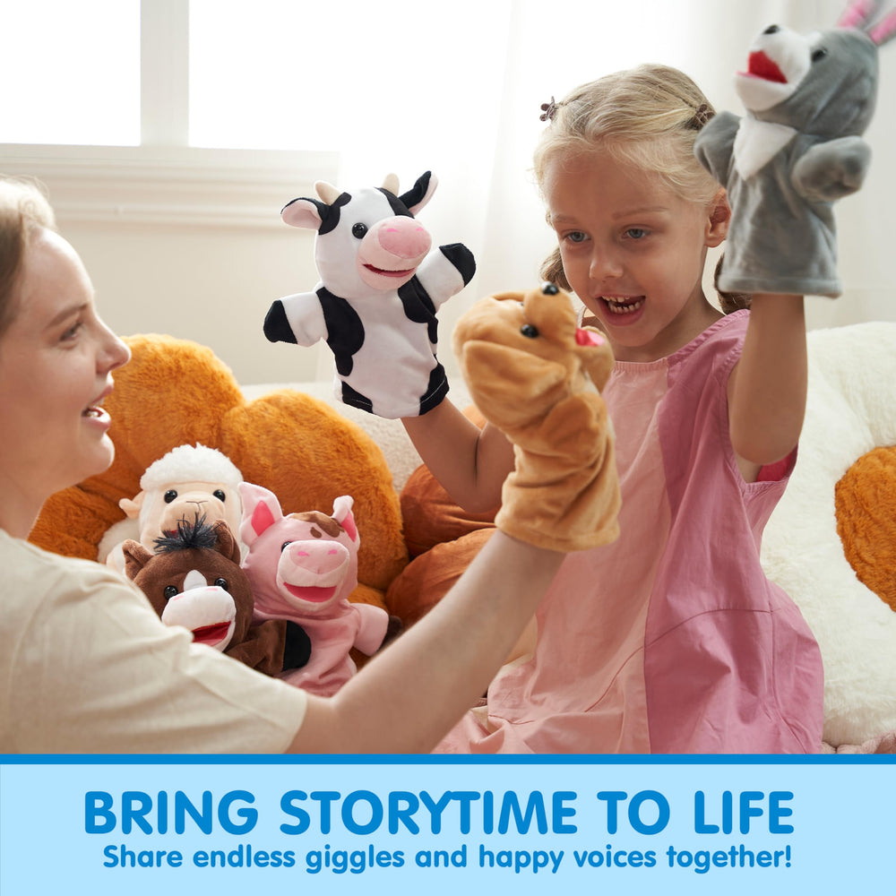 JOYIN dog hand puppet with moving mouth invites interactive storytelling and bonding
