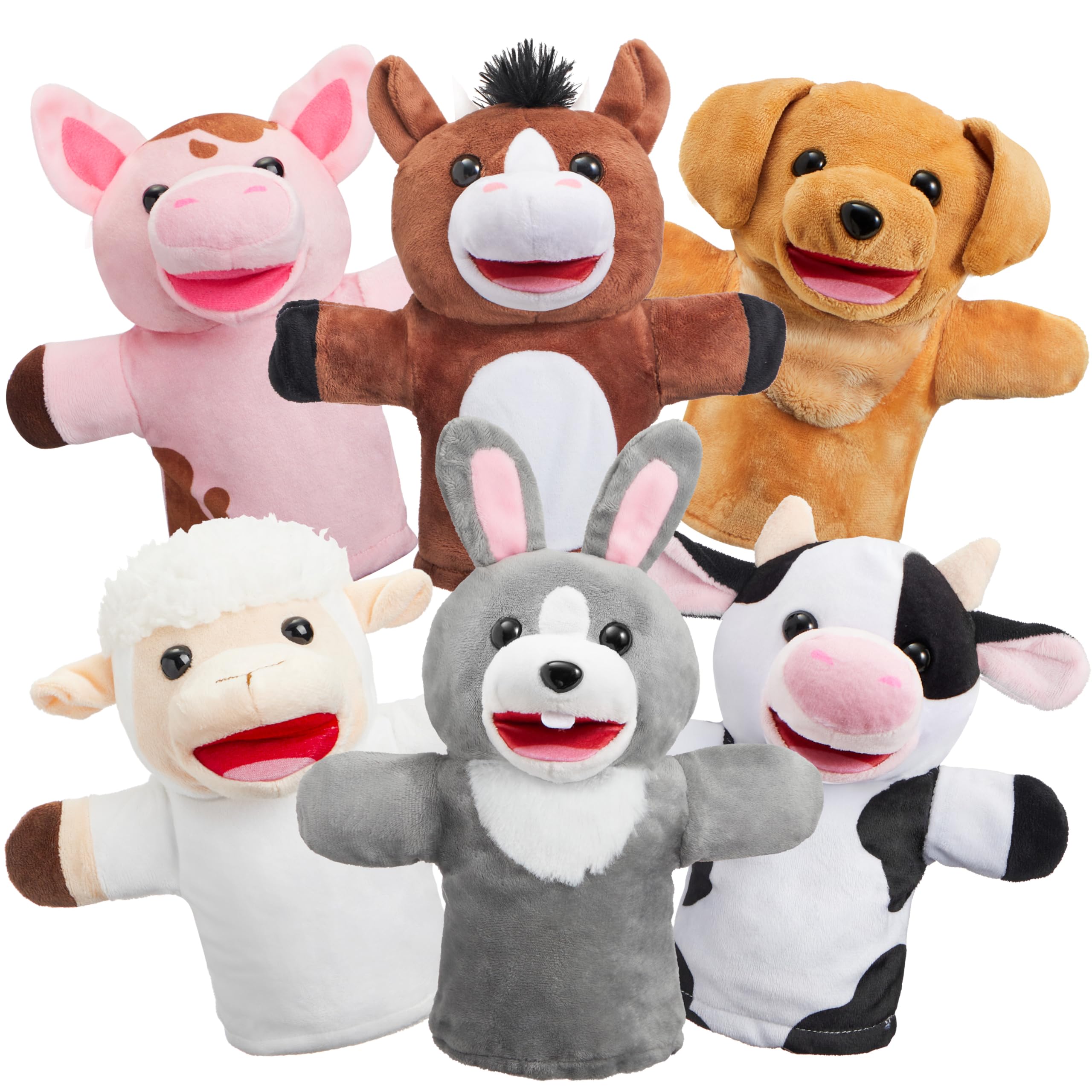 JOYIN pig hand puppet with moving mouth; encourages imaginative storytelling for toddlers