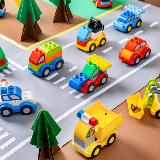 JOYIN 80Pcs Toddlers Car Building Blocks Set: construction trucks for hands-on problem solving