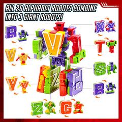 JOYIN Alphabots digit-detachable-letters support quick alphabet swaps and hands-on learning