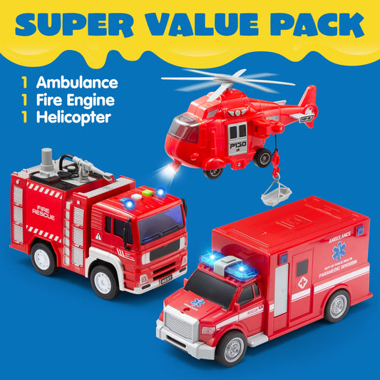 JOYIN ambulance vehicle features emergency lights for dynamic role-play scenarios.
