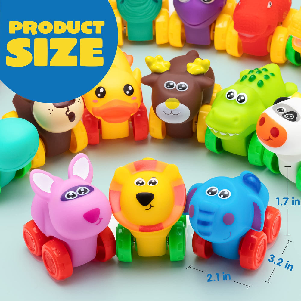 JOYIN Animal Cars soft rubber material for squeezable baby play