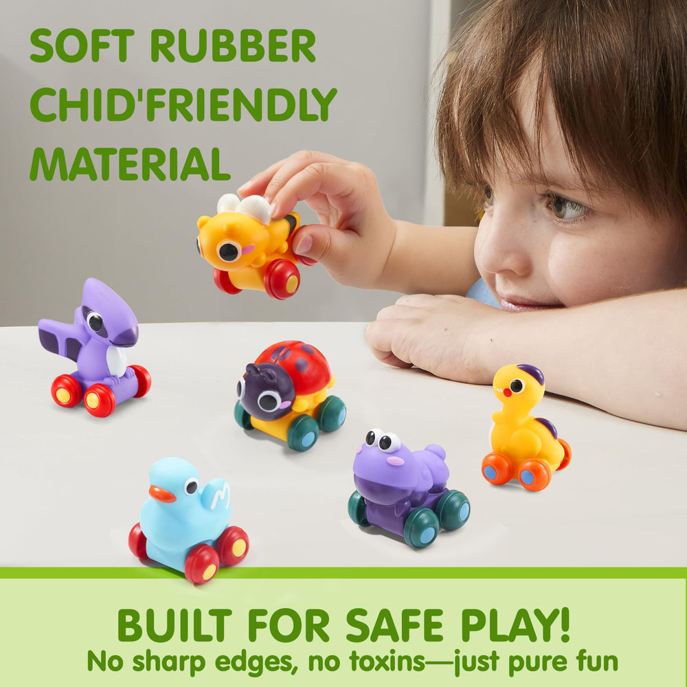 JOYIN duck rubber car encourages imaginative bath storytelling and fine motor skills.