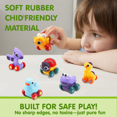 JOYIN duck rubber car encourages imaginative bath storytelling and fine motor skills.