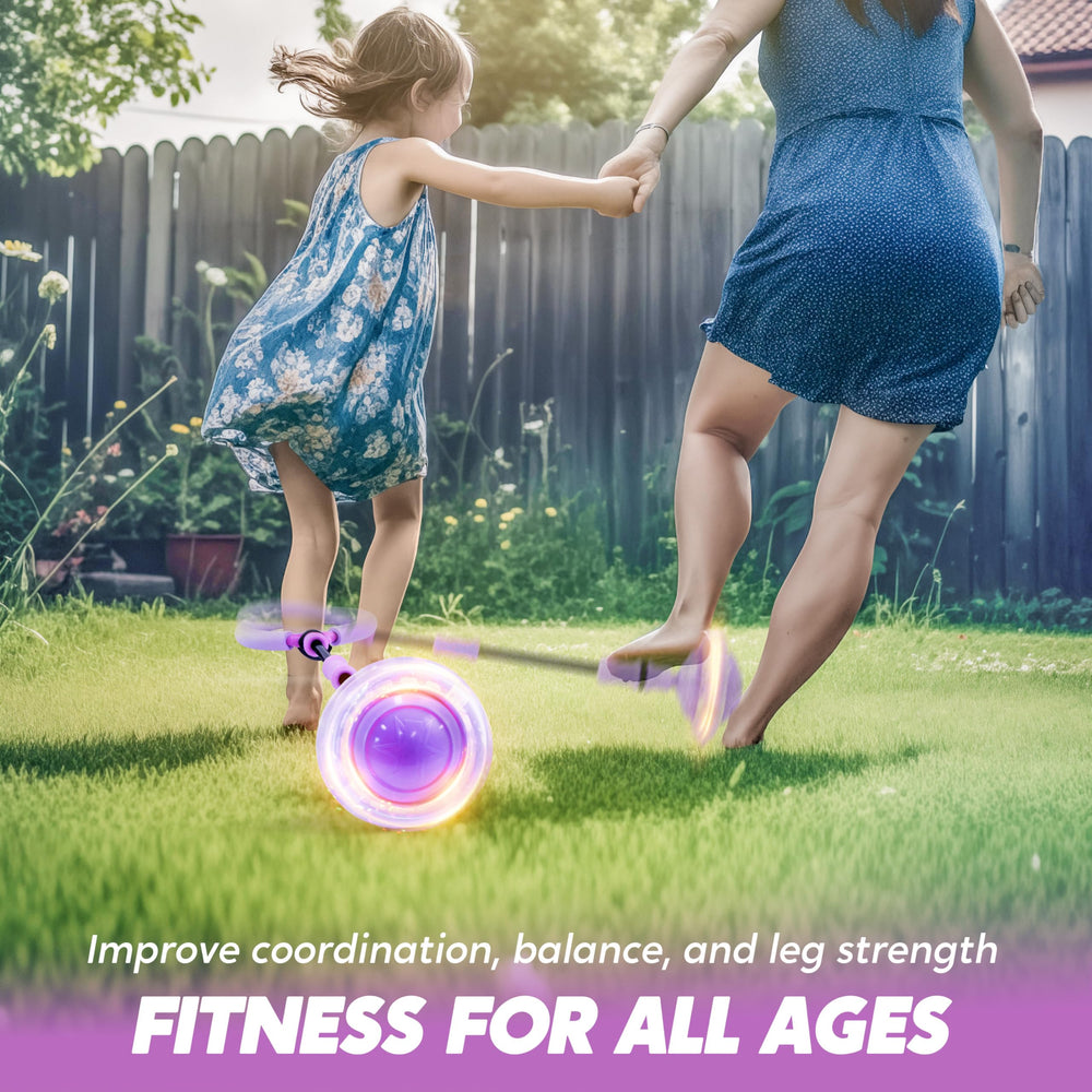 JOYIN purple ankle skip ball features padded loop for comfortable wear.