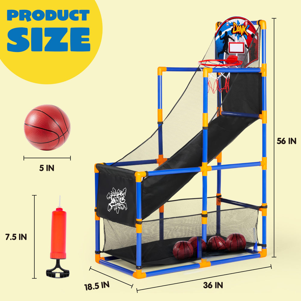 JOYIN arcade basketball set net in place for fast hoops