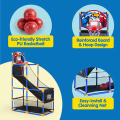 JOYIN arcade basketball stand height adjustment for growing players