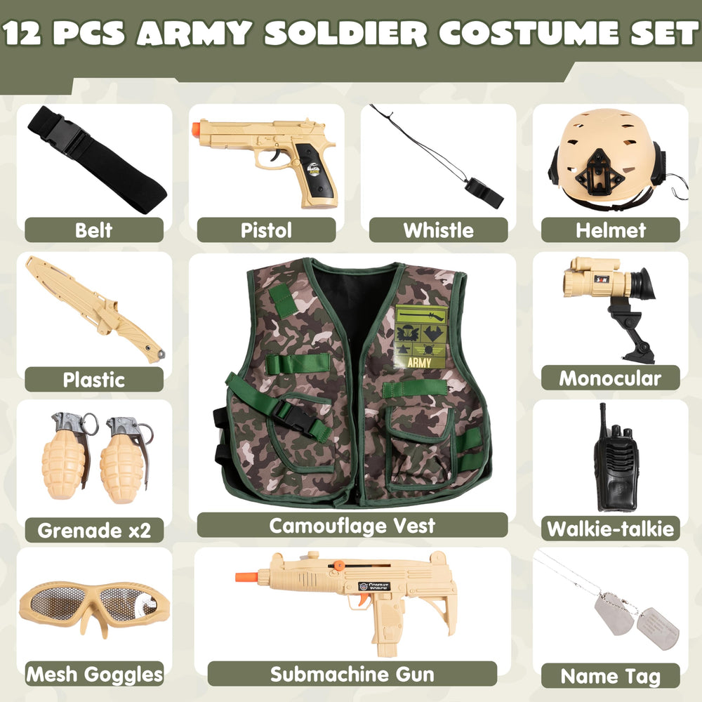 JOYIN army costume helmet for a realistic hero look