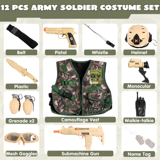 JOYIN army costume helmet for a realistic hero look