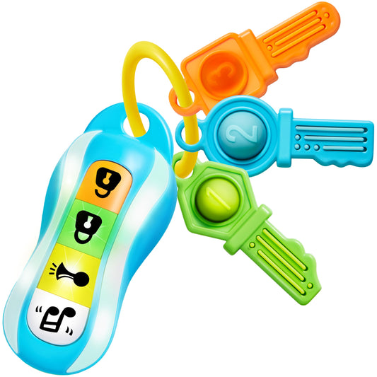 JOYIN Baby Car Keys Teether front view with colorful grips for tiny fingers.