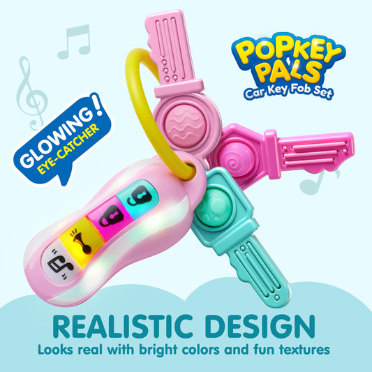 JOYIN teether features light-up keys for visual stimulation during travel