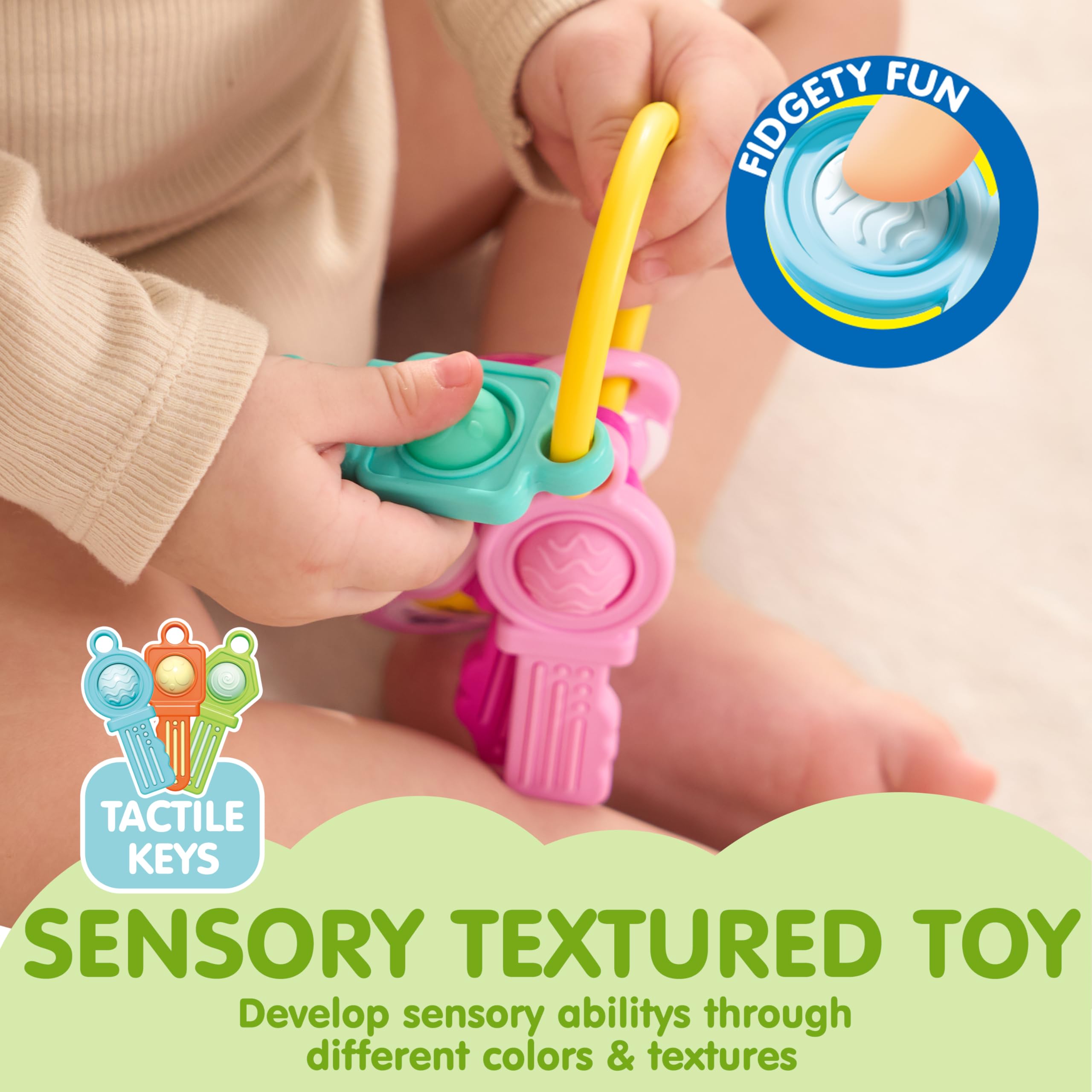 JOYIN car keys teether supports early number recognition 1-3