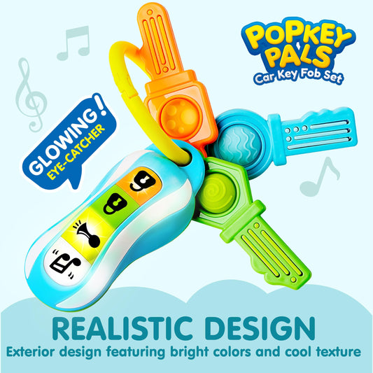 JOYIN Baby Car Keys Teether side view shows durable ABS body for safe play.