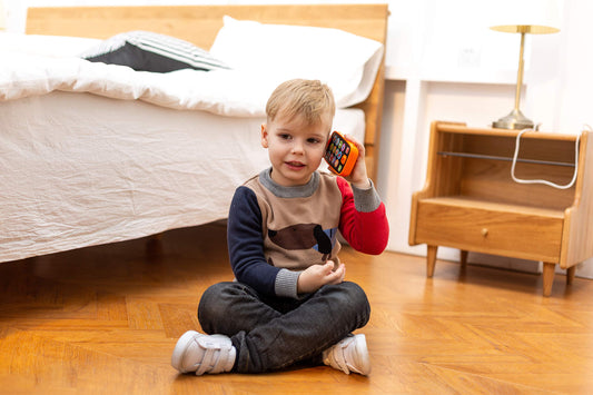 JOYIN baby learning phone back view shows durable child-safe construction for everyday use