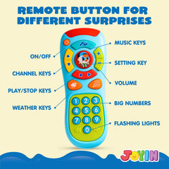 JOYIN baby learning phone remote shows channel keys for realistic pretend TV experience
