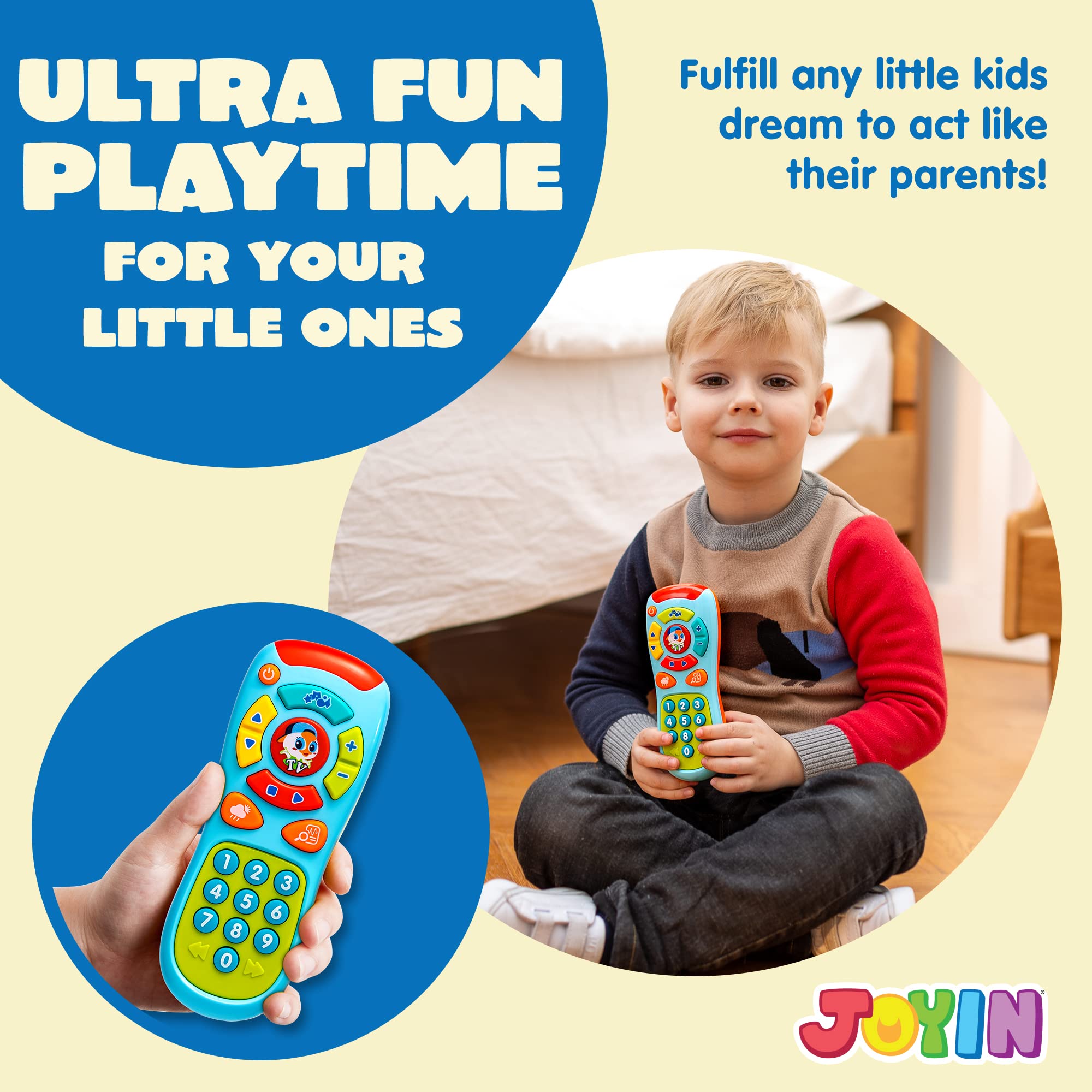 JOYIN baby learning phone sound effects closeup captures animals, music, and more