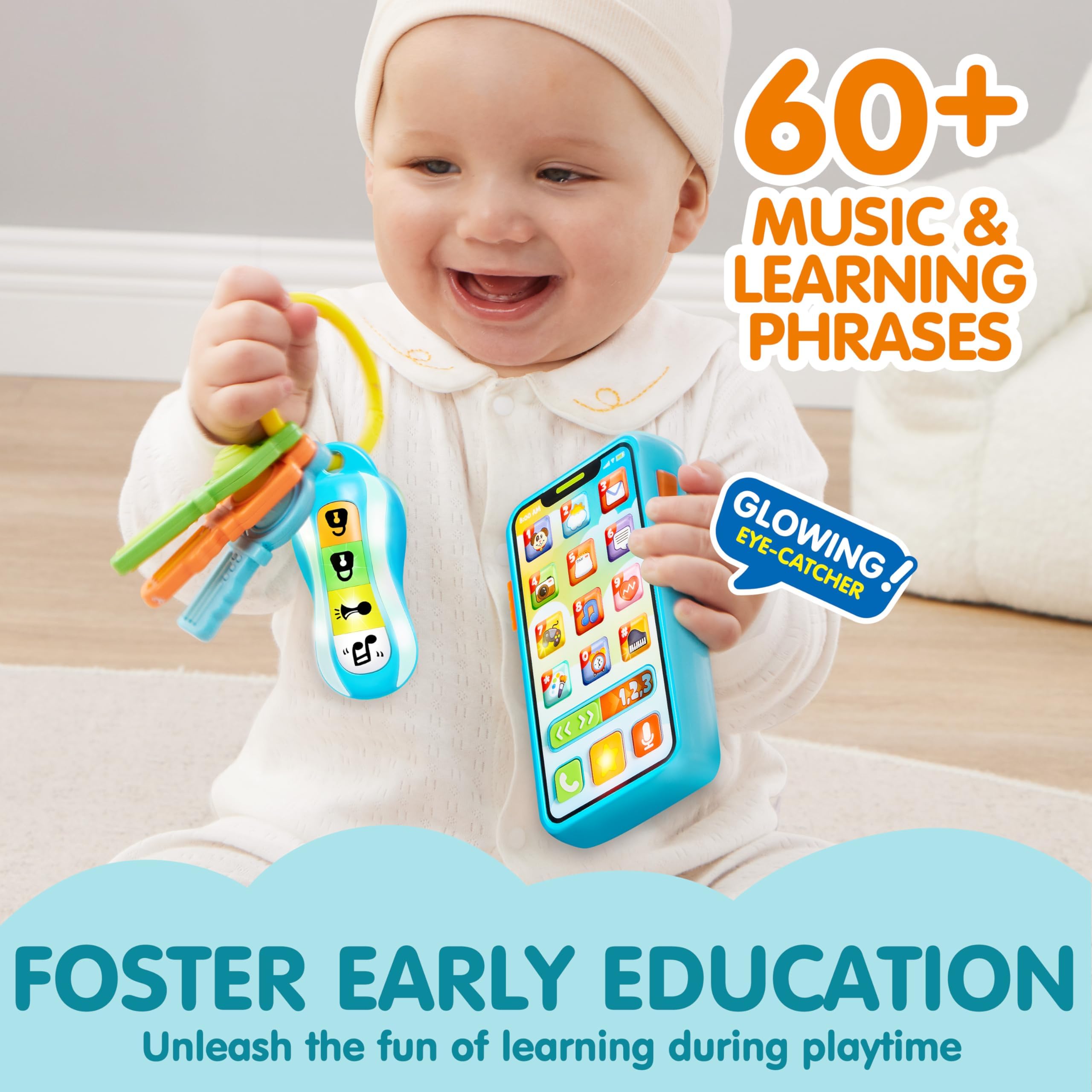 JOYIN light-up image showcases engaging buttons that attract toddler attention during play.