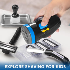 JOYIN Barber Shop pretend kit scissors designed for little hands and safe use.