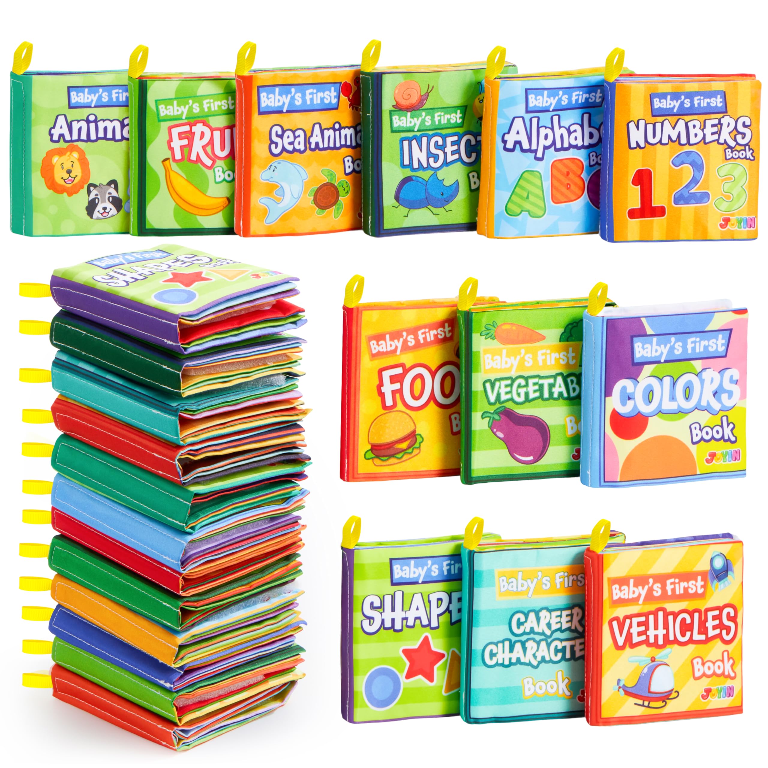 JOYIN bath books food items illustrate everyday snacks for bath time learning.
