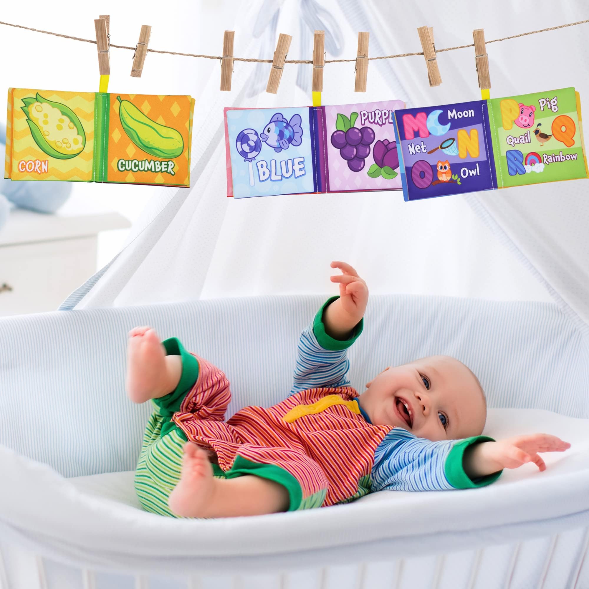 JOYIN bath books shapes and colors boost pattern recognition during splash play.