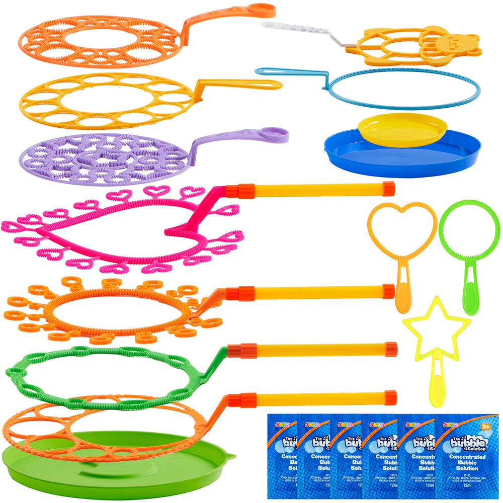 JOYIN big bubble wands with tray for giant outdoor bubbles and family fun