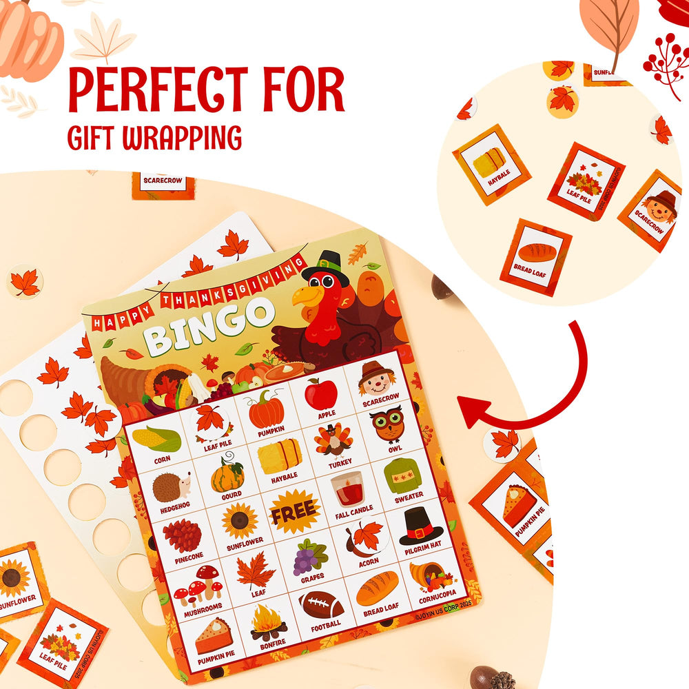 JOYIN 5x5 bingo cards for easy setup and family-friendly competition.