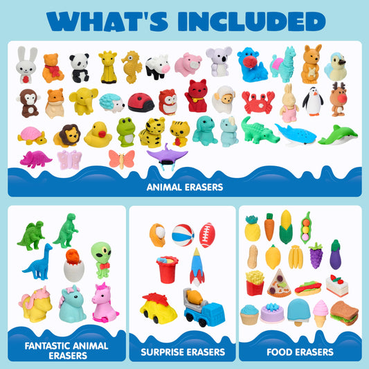 JOYIN colorful animal erasers brighten pencil cases and spark imagination