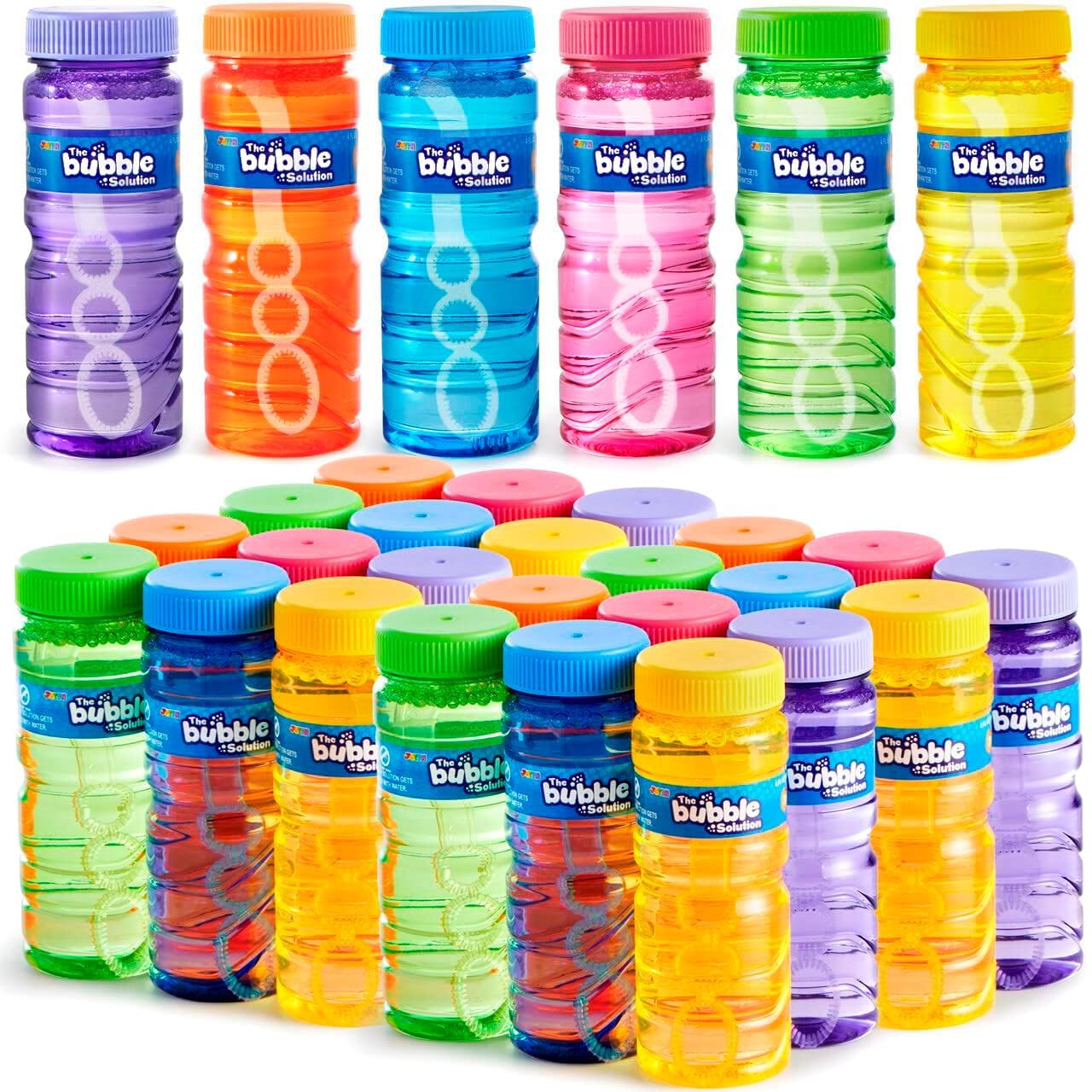 JOYIN Bubble Bottles with wand for toddlers and family bubble fun