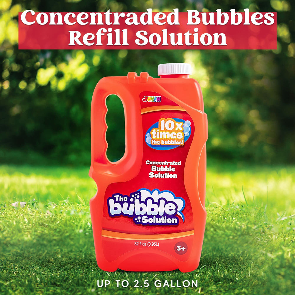 JOYIN green bubble solution showing regular and giant bubble options for parties