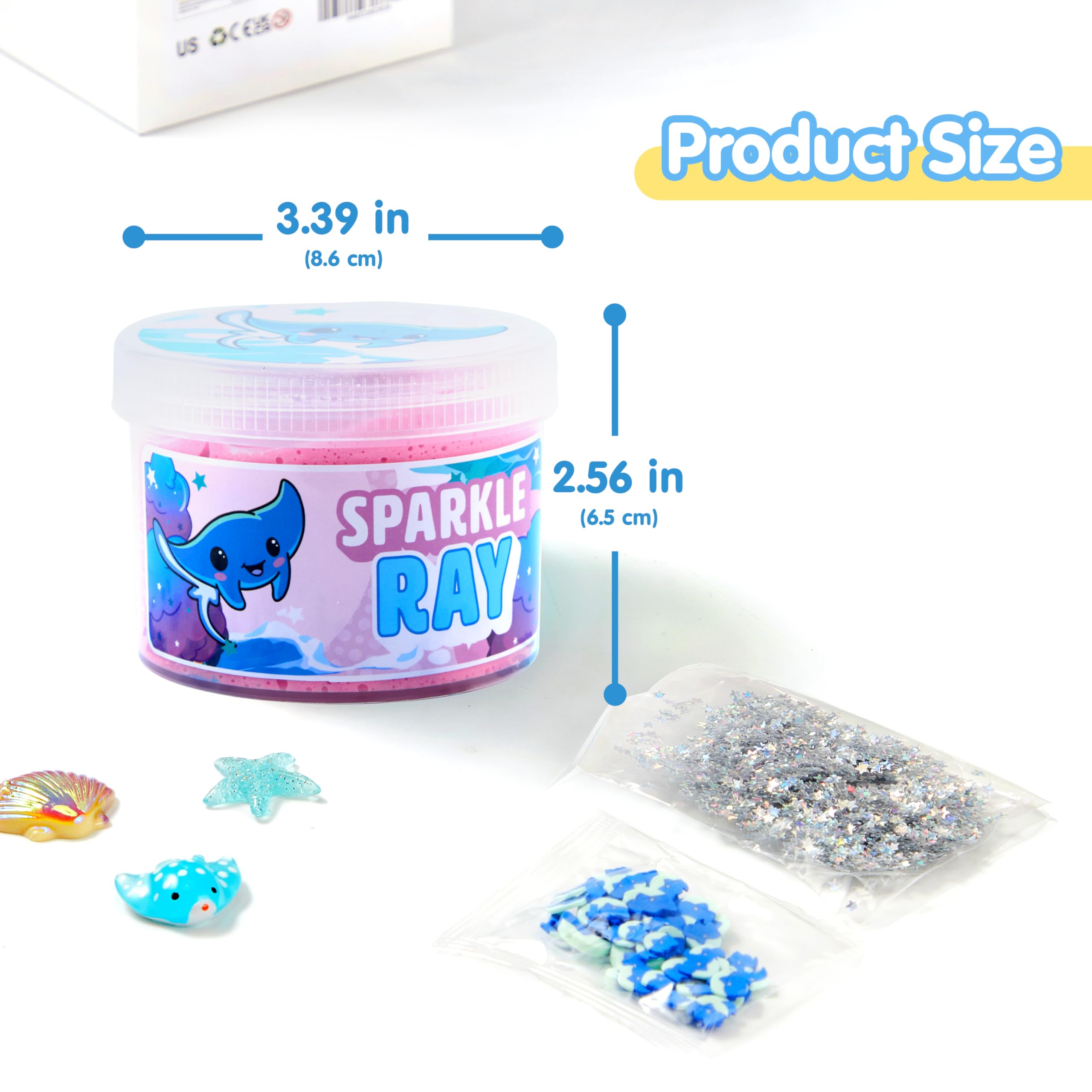 JOYIN Bubblegum Unicorn slime close-up with bright color and stretch for kids