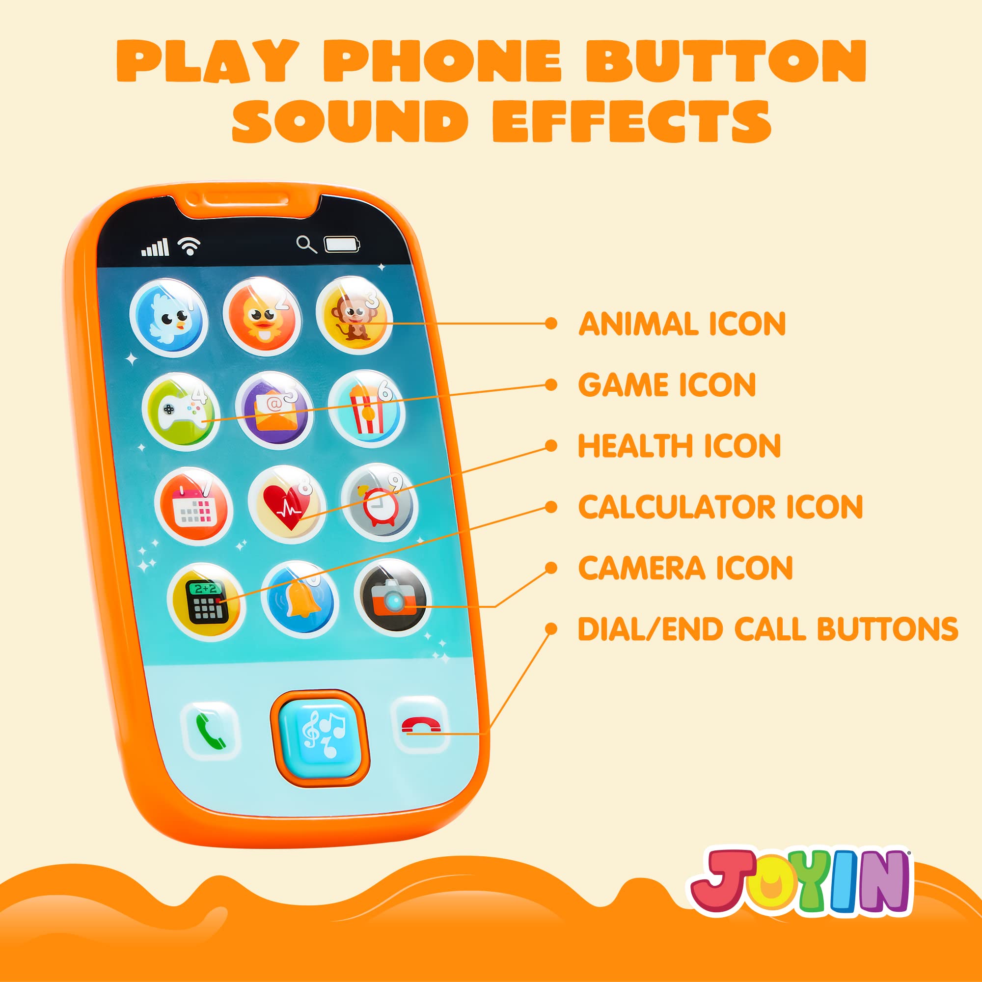 JOYIN child-safe ABS plastic remote and phone for safe play