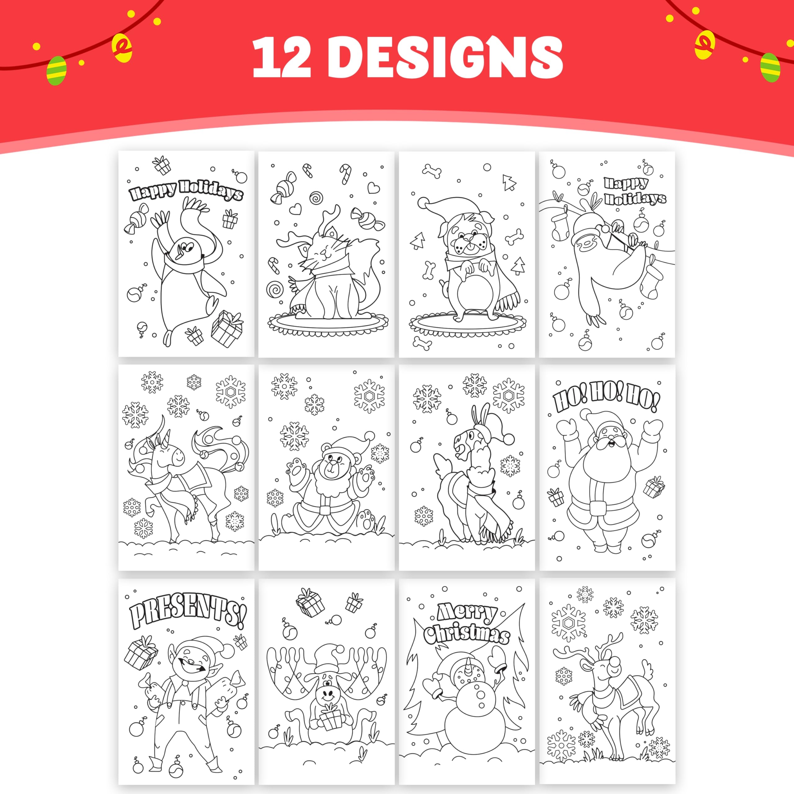 JOYIN Christmas coloring book unicorn design sparks bright, imaginative color ideas.