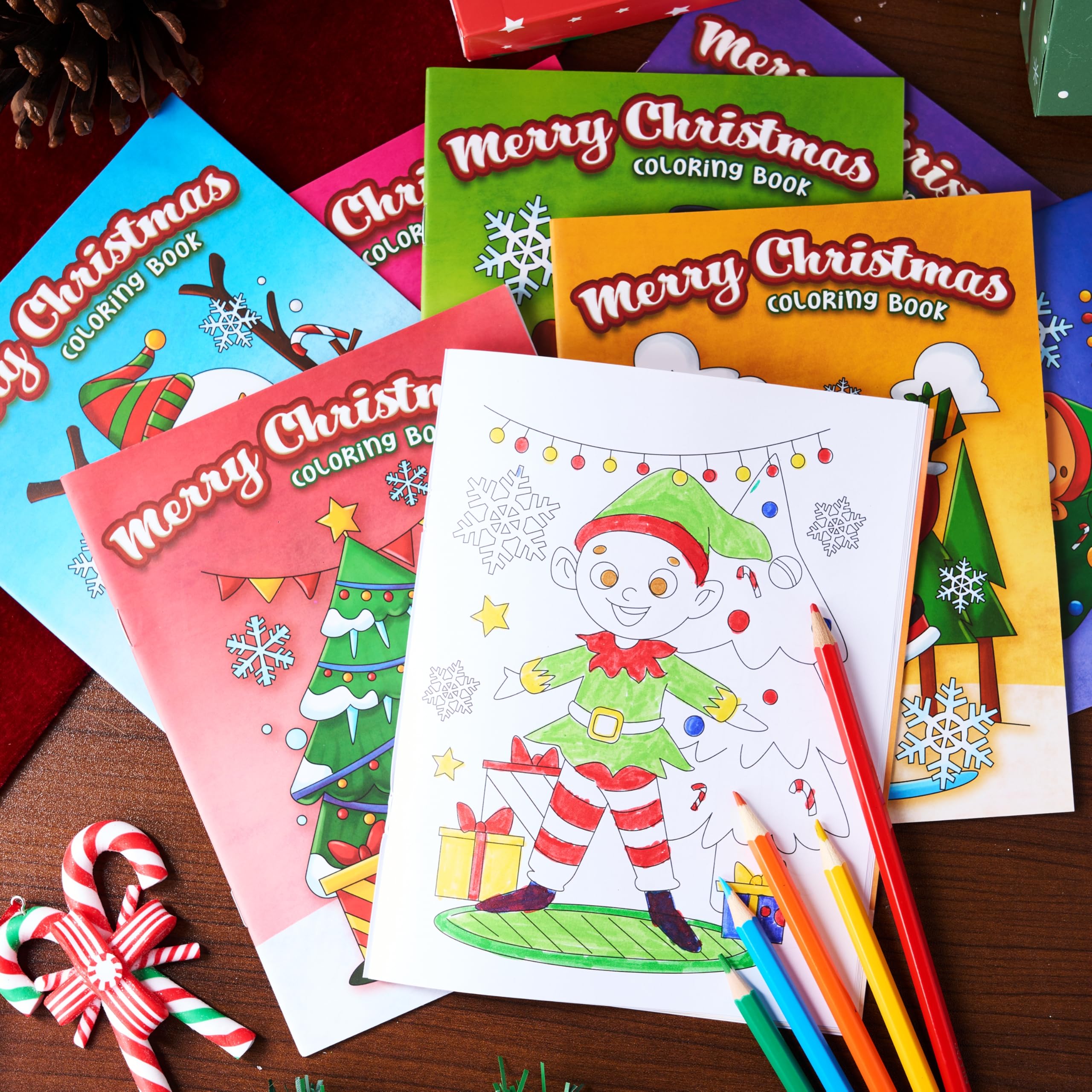 JOYIN coloring books cover featuring reindeer for joyful holiday coloring