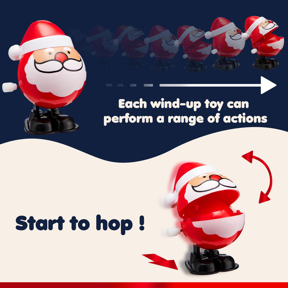 JOYIN christmas-decor wind-up toys for mantel and tree displays.