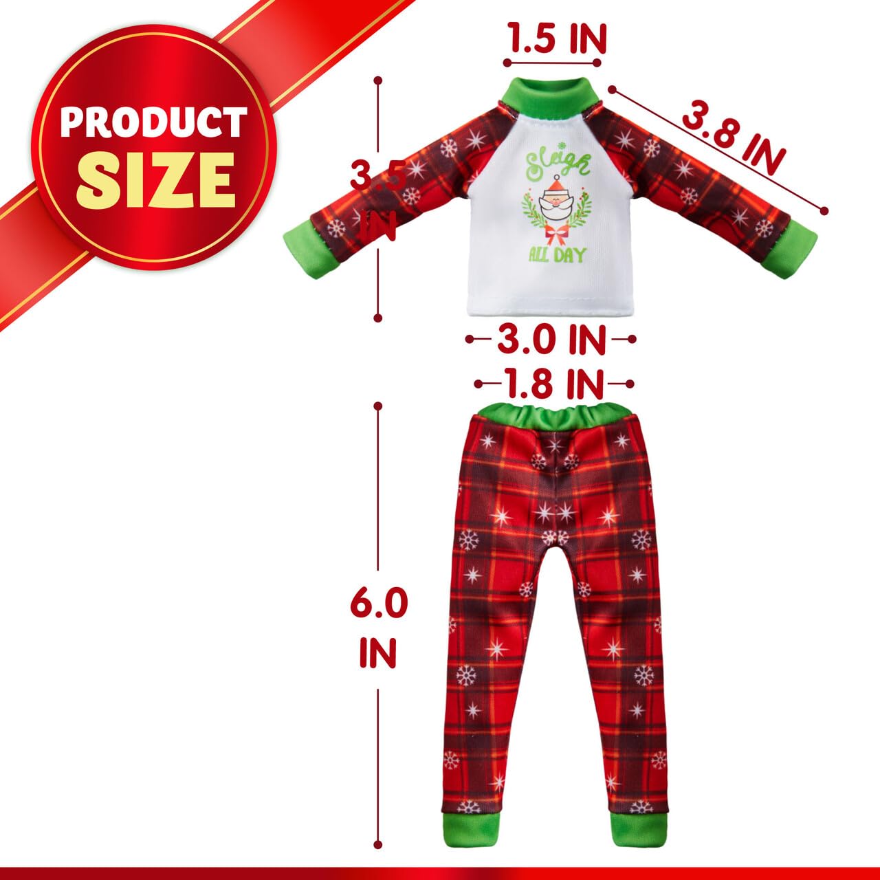 JOYIN Christmas decoration doll clothing set, enhances holiday ambiance.