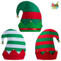 JOYIN Christmas elf hat set in green and red for festive photos