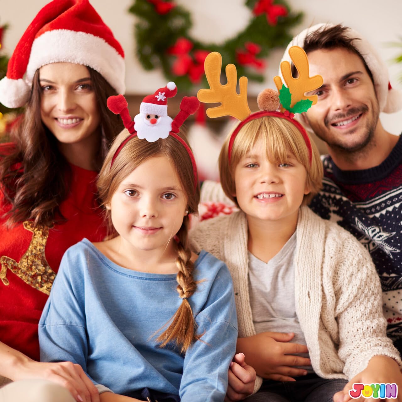 JOYIN Christmas headbands gingerbread-man design for cute looks