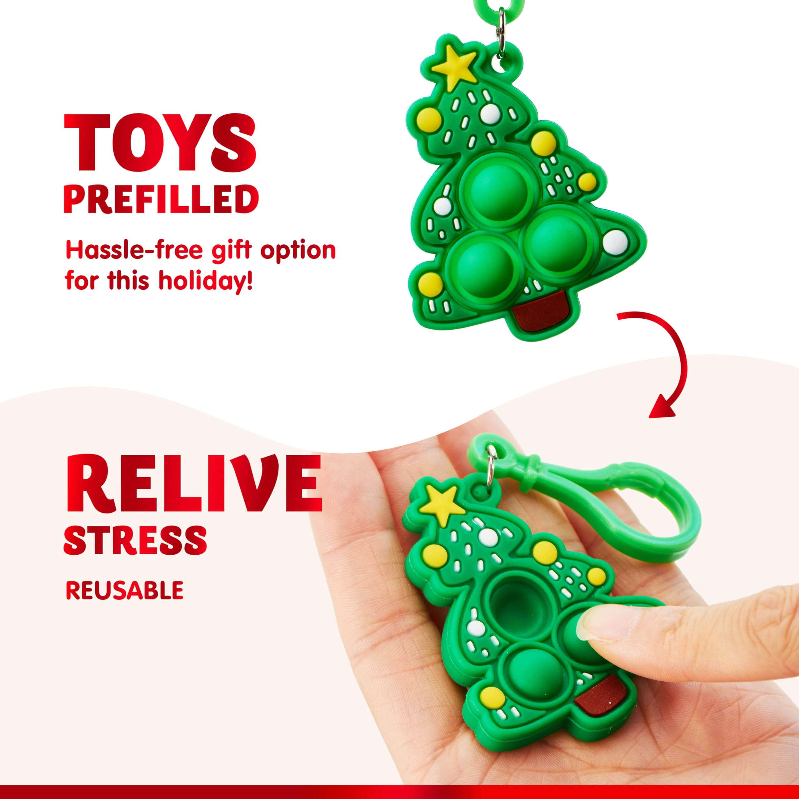 JOYIN holiday charm closeup shows vivid colors and durable silicone texture.