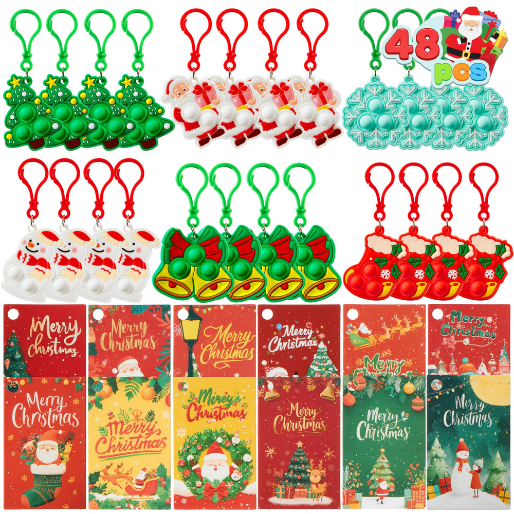 JOYIN Christmas pop toy Santa design for calming fidget play and festive fun.