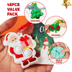 JOYIN Christmas pop toy snowflake design offers quiet sensory play.