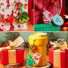 JOYIN Christmas pop toy snowman design adds portable festive fun.