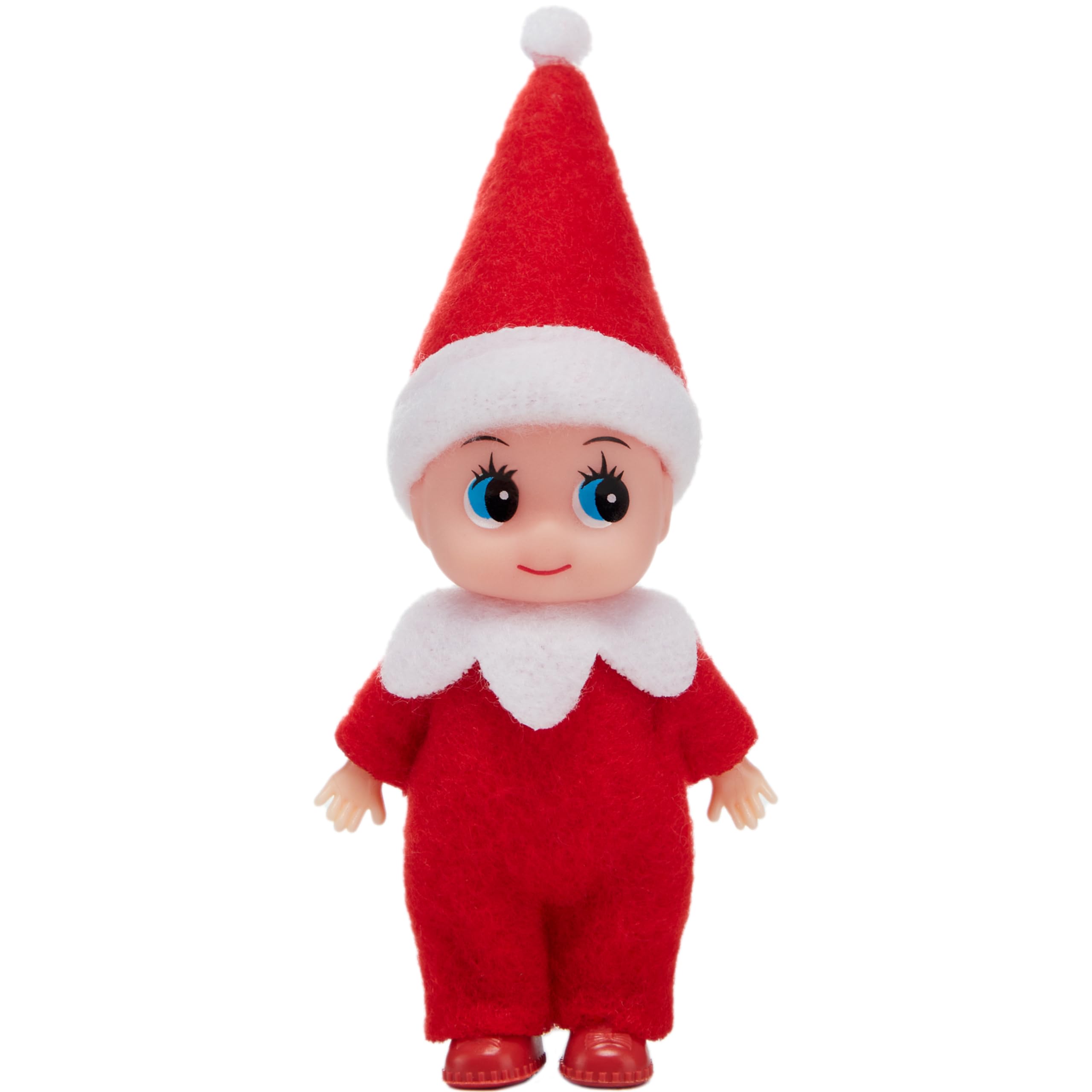JOYIN Christmas red elf doll on surface adds festive charm