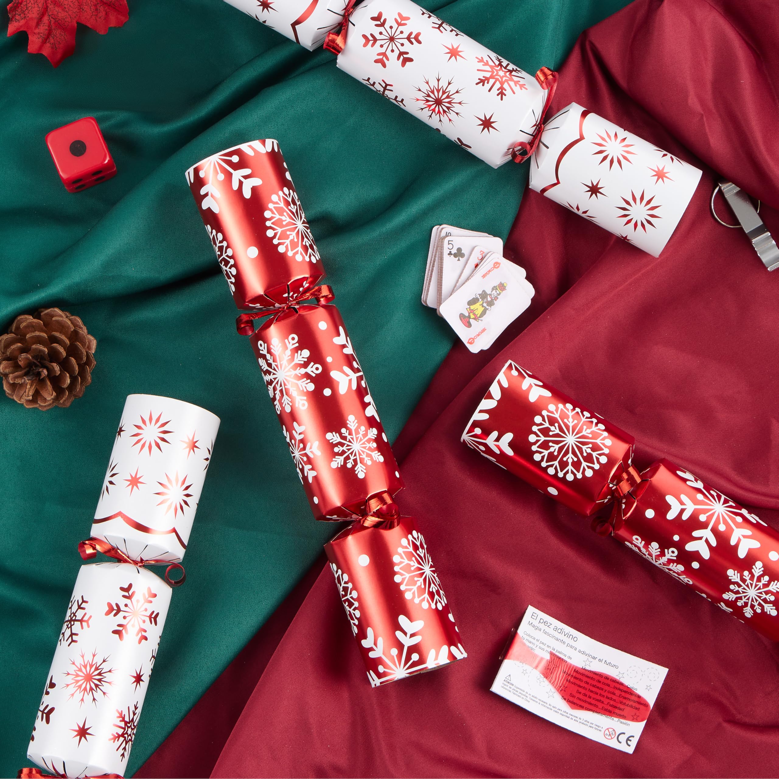 JOYIN Christmas table favors packaging and care details for safe use.