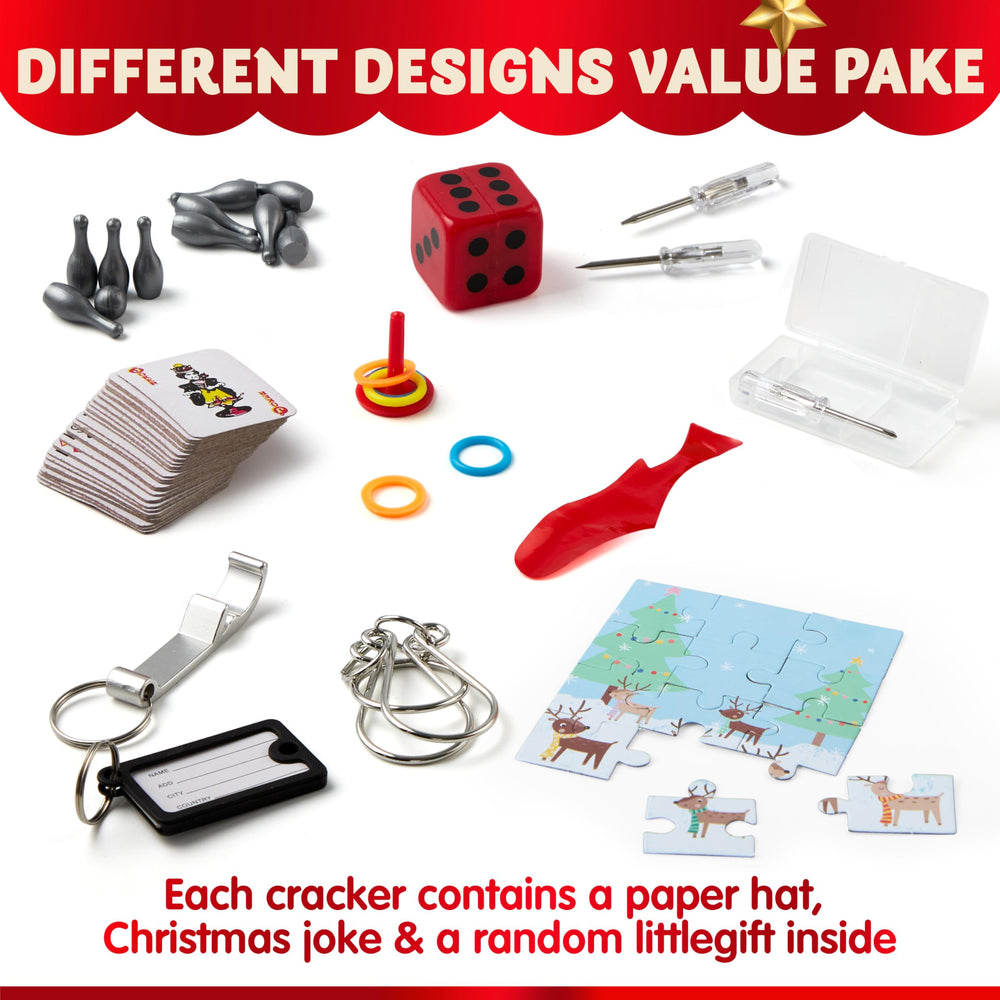 JOYIN Christmas table favor with hat and joke inside for holiday fun.