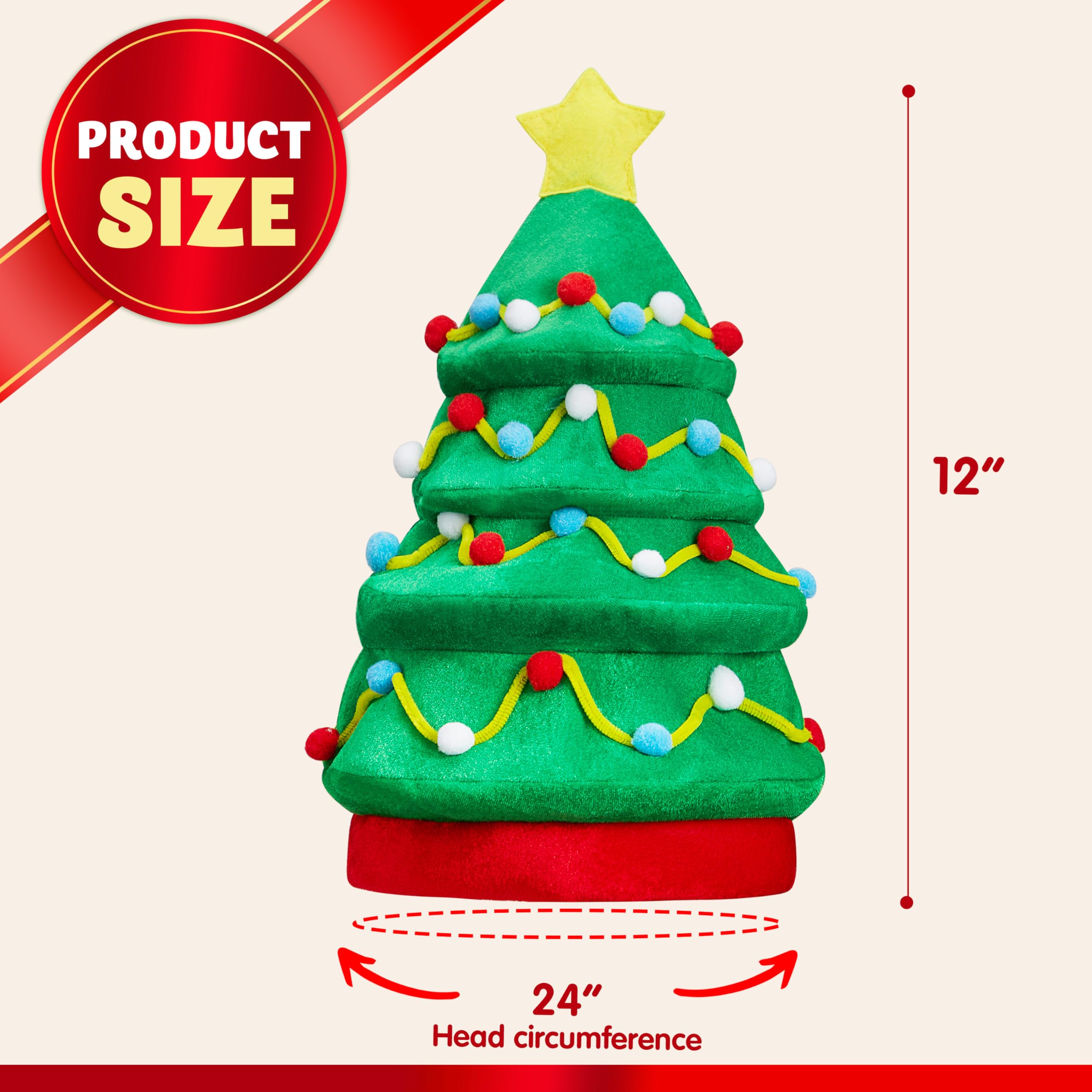 JOYIN Christmas Tree Hat makes a great holiday favor for celebrations and photos