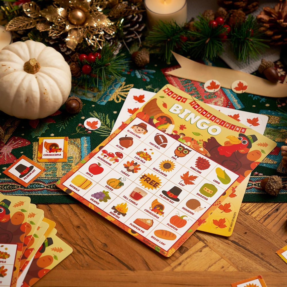JOYIN classroom bingo activity supports learning through festive play.